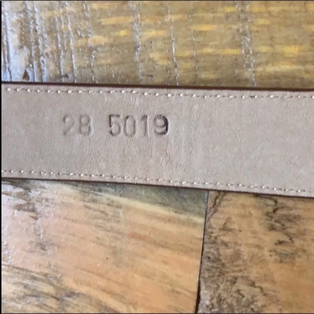 Talbots brown leather belt with silver accents Size Small